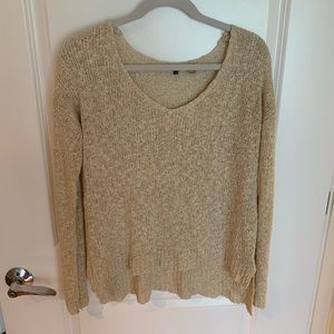 Tan slouchy sweater